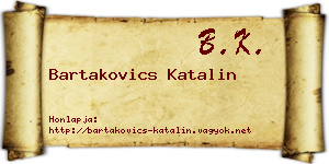 Bartakovics Katalin névjegykártya